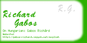 richard gabos business card